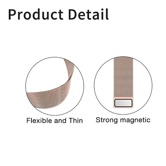 Pale Rose | Apple Watch Milanese Magnetic Loop Strap | Stainless Steel Band | 42mm / 44mm / 45mm
