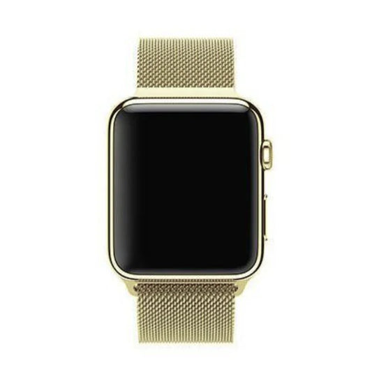 Soft Gold | Apple Watch Milanese Magnetic Loop Strap | Stainless Steel Band | 42mm / 44mm / 45mm