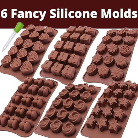Silicone Chocolate Molds Shapes | Non-Stick Candy & Cake Making Mold for Kids & Adults | Random Shapes