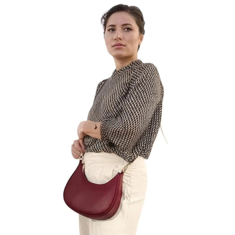 Maroon Luxury Fashion Hand Bag for Girls & Ladies | Stylish Shoulder & Crossbody Bag | Long Strap