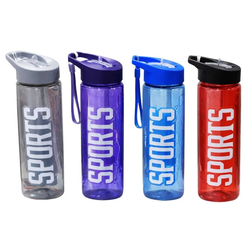 Purple Stylish Water Sport Bottle 1000ml with Straw | Leakproof BPA-Free Hydration Bottle for School, Gym & Travel