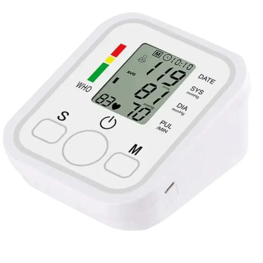 Digital Blood Pressure Monitor | Upper Arm Automatic BP Machine with Large LCD Display, Memory Storage & Voice Function for Home Monitoring
