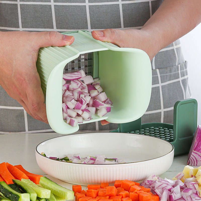 Multifunctional Vegetable Chopper & French Fries Cutter – Onion Dicer, Potato & Cucumber Slicer (UAE)