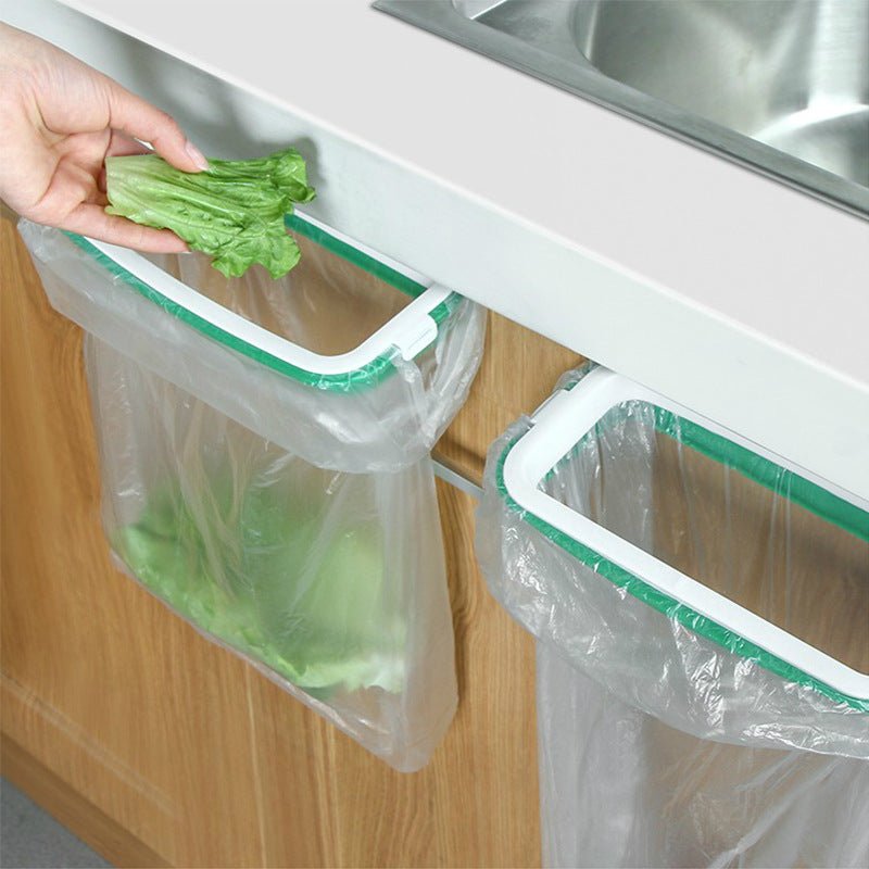 Towel & Trash Bag Holder – Dual Function Kitchen Rack & Clip-On Waste Solution