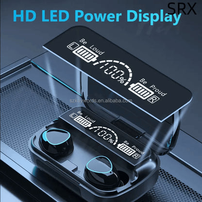 M10 Damix V 5.3 Bluetooth Wireless Earbuds with LED Display, Touch Control, and Long Battery Life