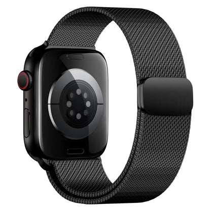 Black | Apple Watch Milanese Magnetic Loop Strap | Stainless Steel Band  | 42mm / 44mm / 45mm