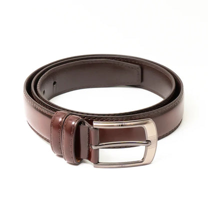 Medium Brown Imported Belt | Premium Matt Finish Strap with Elegant Metal Buckle for Formal & Casual Wear