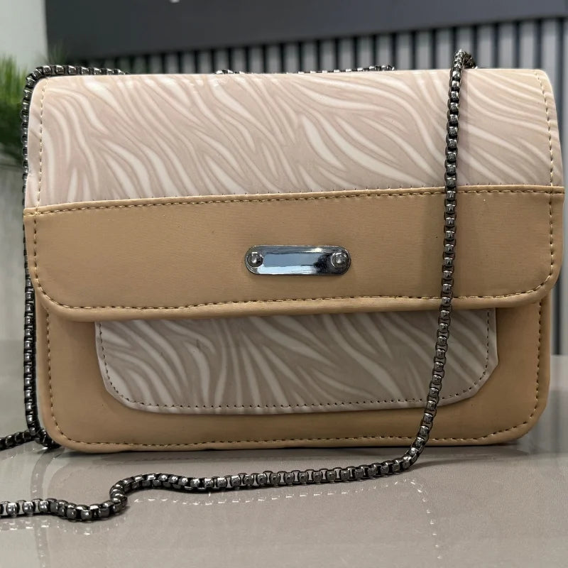 Luxury Women’s Shoulder Bag in Beige Faux Leather for Casual, Work, and Formal Use