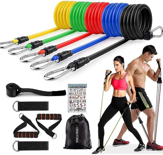 Gym Belt with Box | 5-in-1 Power Exercise Resistance Band Set | Adjustable Fitness Equipment for All