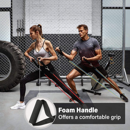 Gym Belt with Box | 5-in-1 Power Exercise Resistance Band Set | Adjustable Fitness Equipment for All