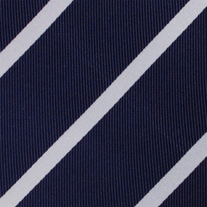 Navy Blue Pencil Stripe Tie & Pocket Square Set | Premium Men’s Formal Navy Tie | Classic Pencil Stripe Design