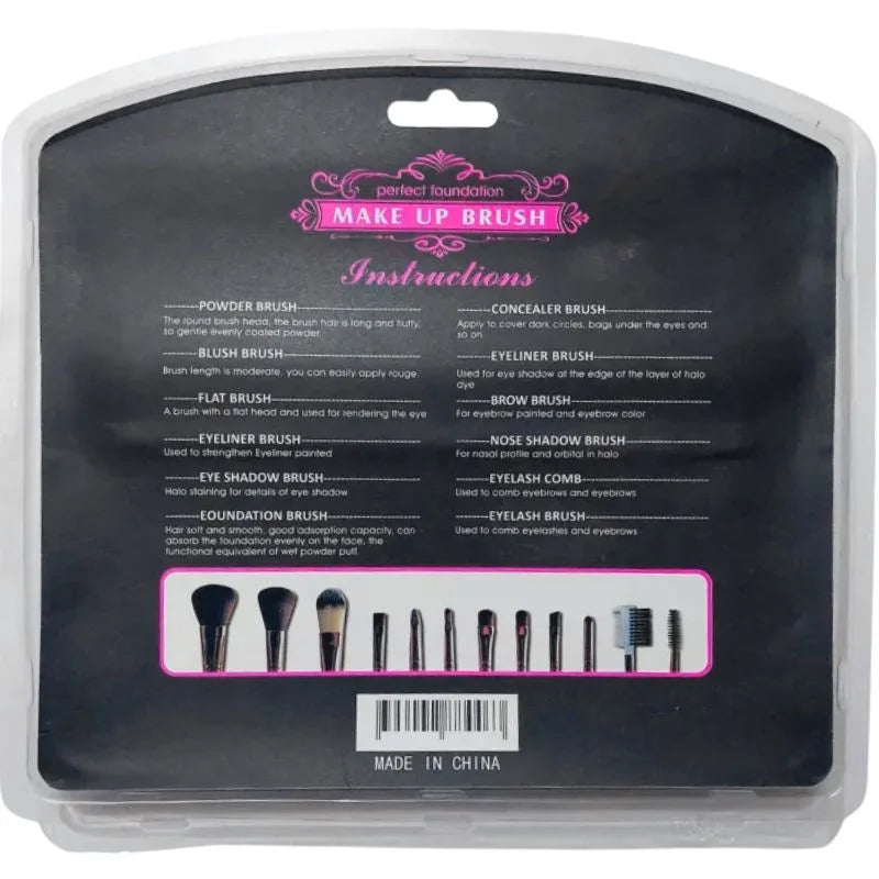 Huada Beauty Makeup Brush Set – 12-Piece Professional Makeup Tool Kit | Soft, High-Quality Synthetic Bristles