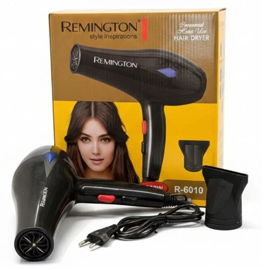 Remington Hair Dryer R-6010 Professional Ionic Dryer with 3 Speed Settings and DC Strong Motor