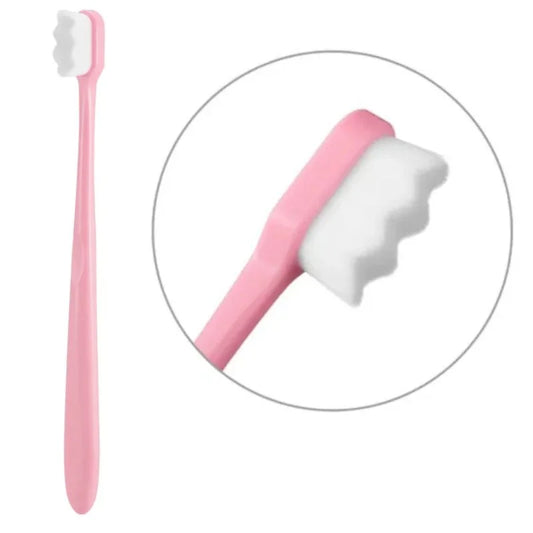 Nano Toothbrush with Travel Case | Ultra Soft Micro-Nano Bristles | For Sensitive Gums, Adults & Kids | Pink