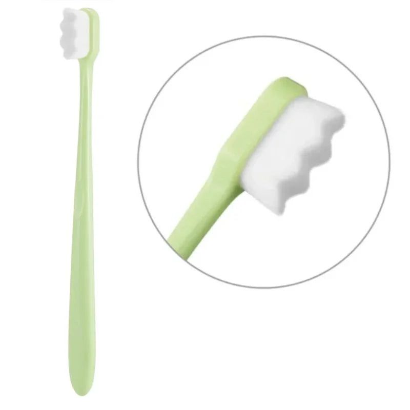 Nano Toothbrush with Travel Case | Ultra Soft Micro-Nano Bristles | For Sensitive Gums, Adults & Kids | Parrot Color
