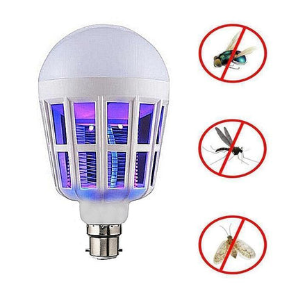 2-in-1 LED Mosquito Killer Bulb | 15W Insect Zapper Light | Silent, Odorless, Energy Saving