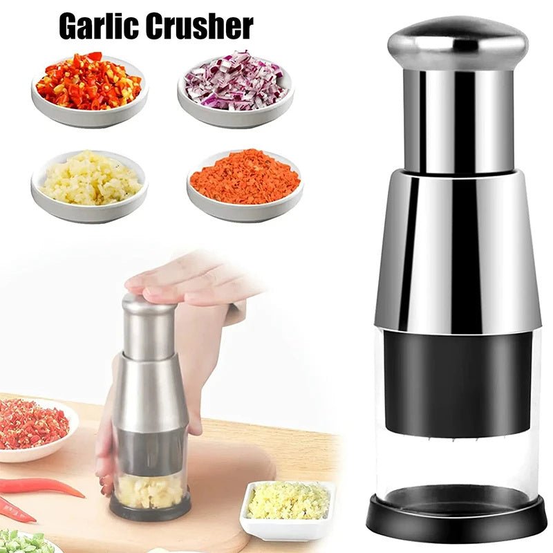 Garlic Crusher & Onion Chopper – Manual Vegetable Press & Slicer (UAE)