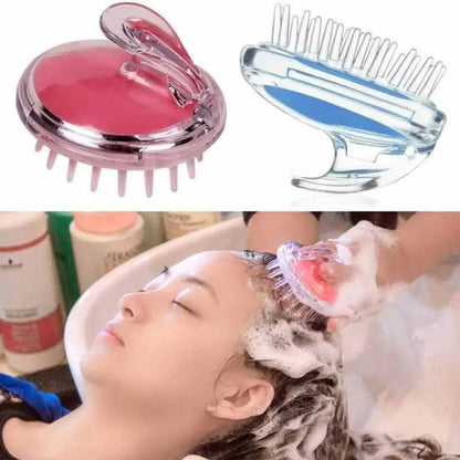 Head Scalp Massage & Shampoo Brush | Soft Silicone Bath Brush | Deep Cleansing & Relaxing Scalp Care | Random Colors