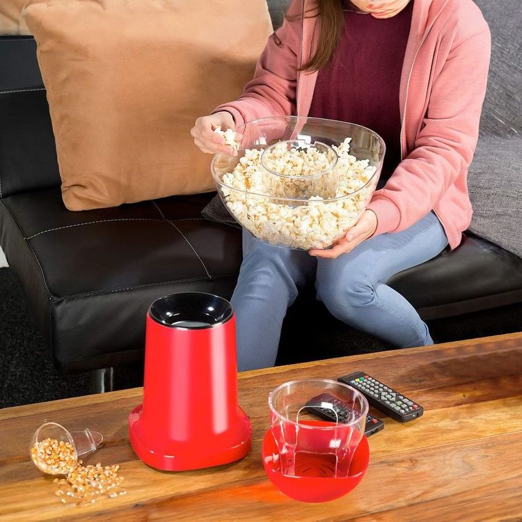 Oil-Free Hot Air Popcorn Maker – 1200W Fast & Healthy Snack Machine | 1-Year Warranty