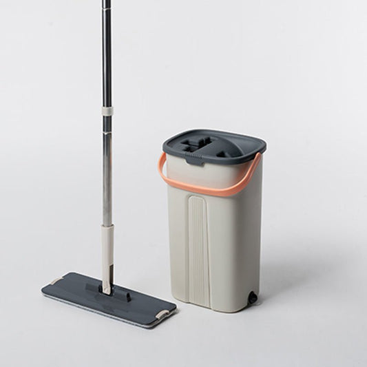 AlClean Flat Squeeze Mop and Bucket - Hand-Free Wringing Floor Cleaning Mop for Floor Cleaning